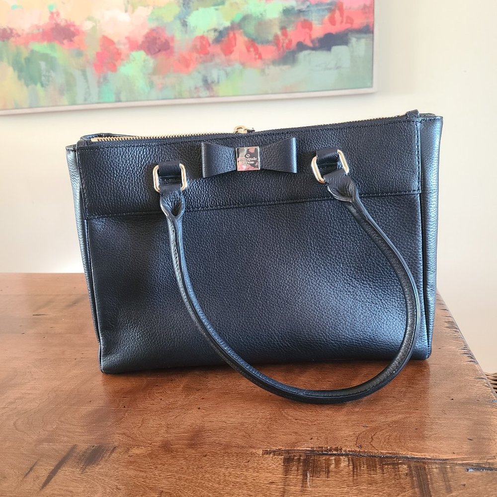 Kate Spade black leather handbag - Picture 1 of 6
